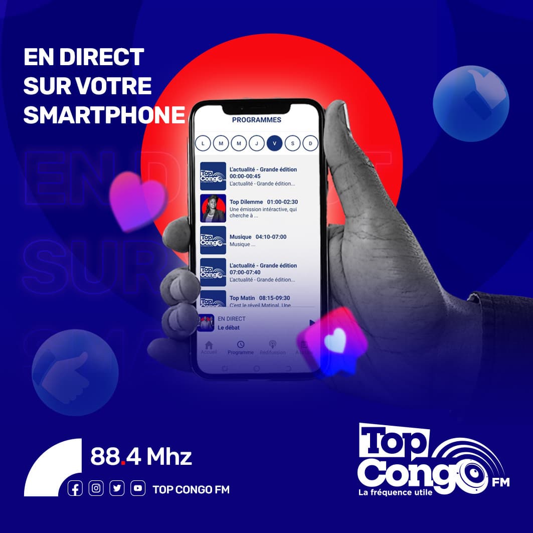 TOP CONGO FM lance sa nouvelle application mobile